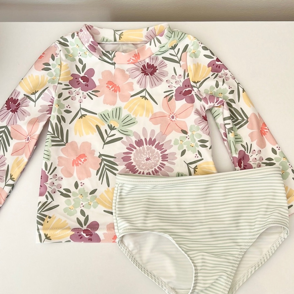 Carter’s Floral Rash Guard Swimsuit